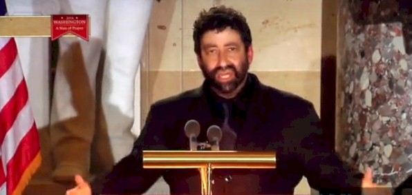 Best-selling author and Messianic Rabbi Jonathan Cahn at his congregation in New Jersey.